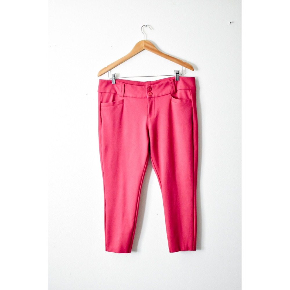Torrid Dress Pants Women 00 Pink Excellent Tapered Ankle Professional Stretch